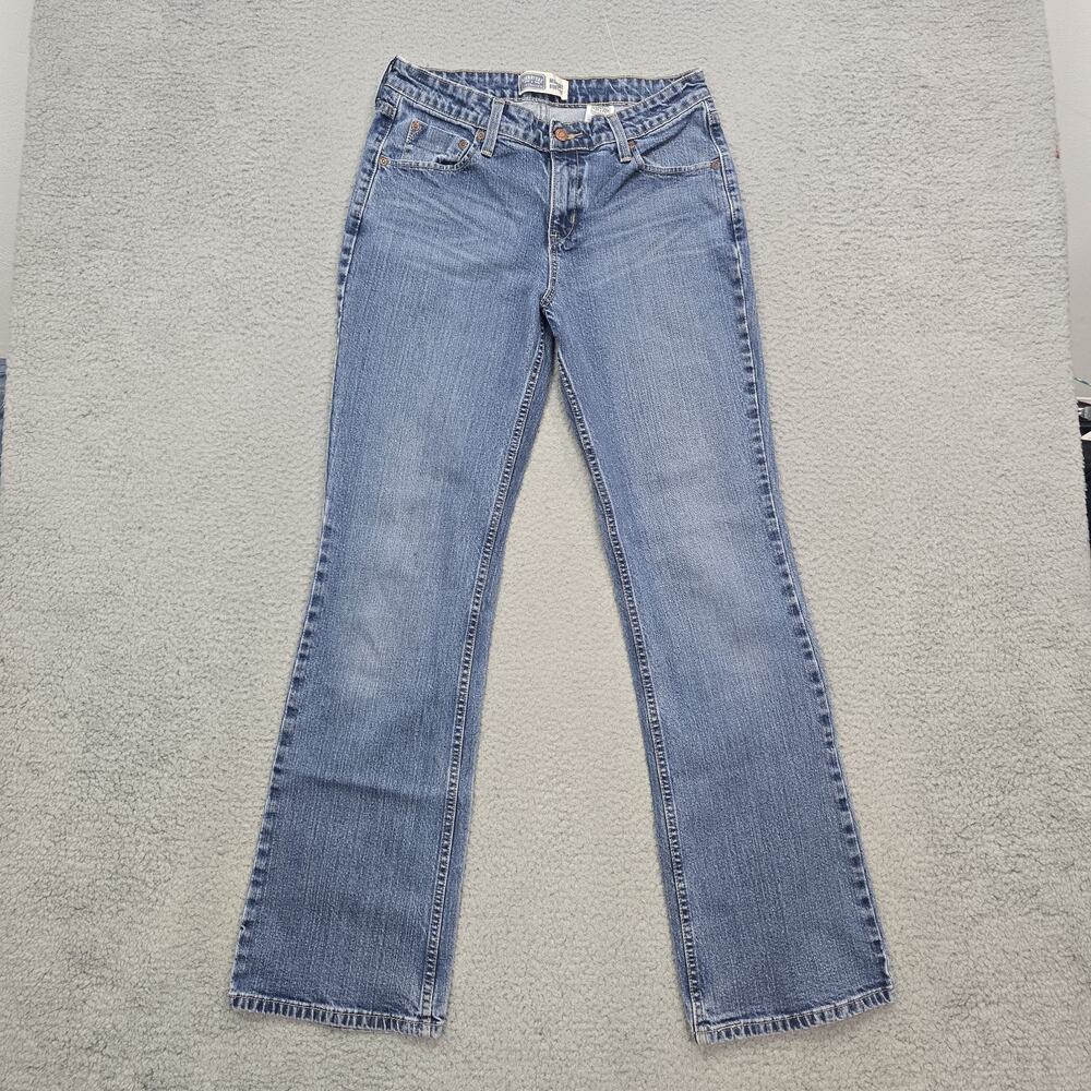 Levis Signature Jeans Womens 10 Mid Rise Bootcut Long Denim 90% Cotton Spandex